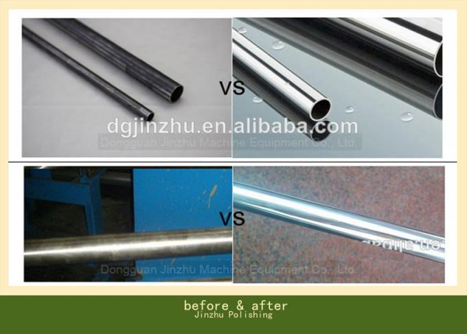 8k Ayna Saç Çizgisi Tel Çekme Son İşlem Otomatik Metal Boru / Tüp Kare / Yuvarlak Yüzey Son İşlem İçin Parlatma Makinesi 5