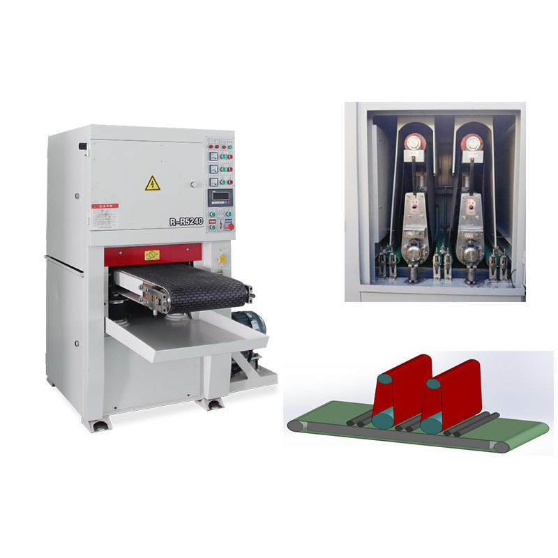400mmRR Metal ıslak düz yüzey öğütme makinesi Geniş kemer Sander ıslak cilalama makinesi Metal için bitirme bitirme makinesi