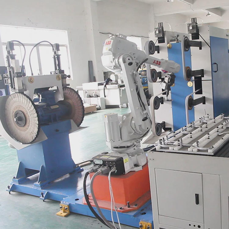 Ayna veya Saç Çizgisi İçin Tam Otomatik Taşlama Parlatma Makinesi ABB Robotik Kol