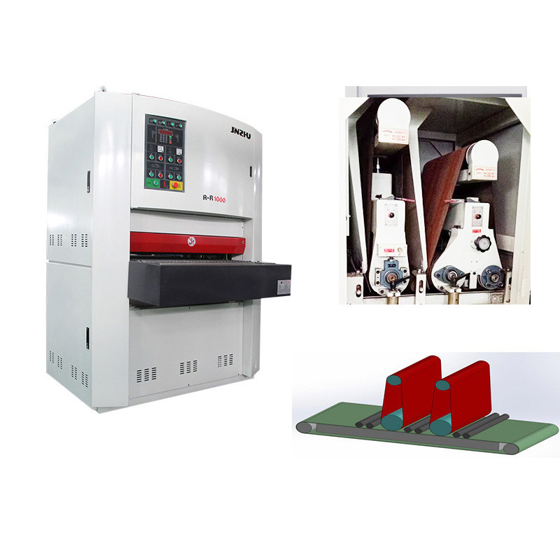 Dayanıklı Yüksek Verimlilik Kuru Düzeltme Rr1000mm Metal Parçalar Yüzey Deburring Sheet Metal Buffing Metal için çizim makinesi